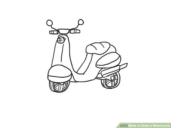 Motorcycle Drawing Easy