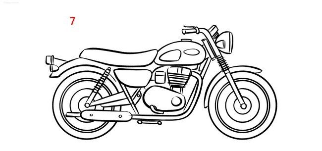 Step By Step Guide To Draw Motorcycle